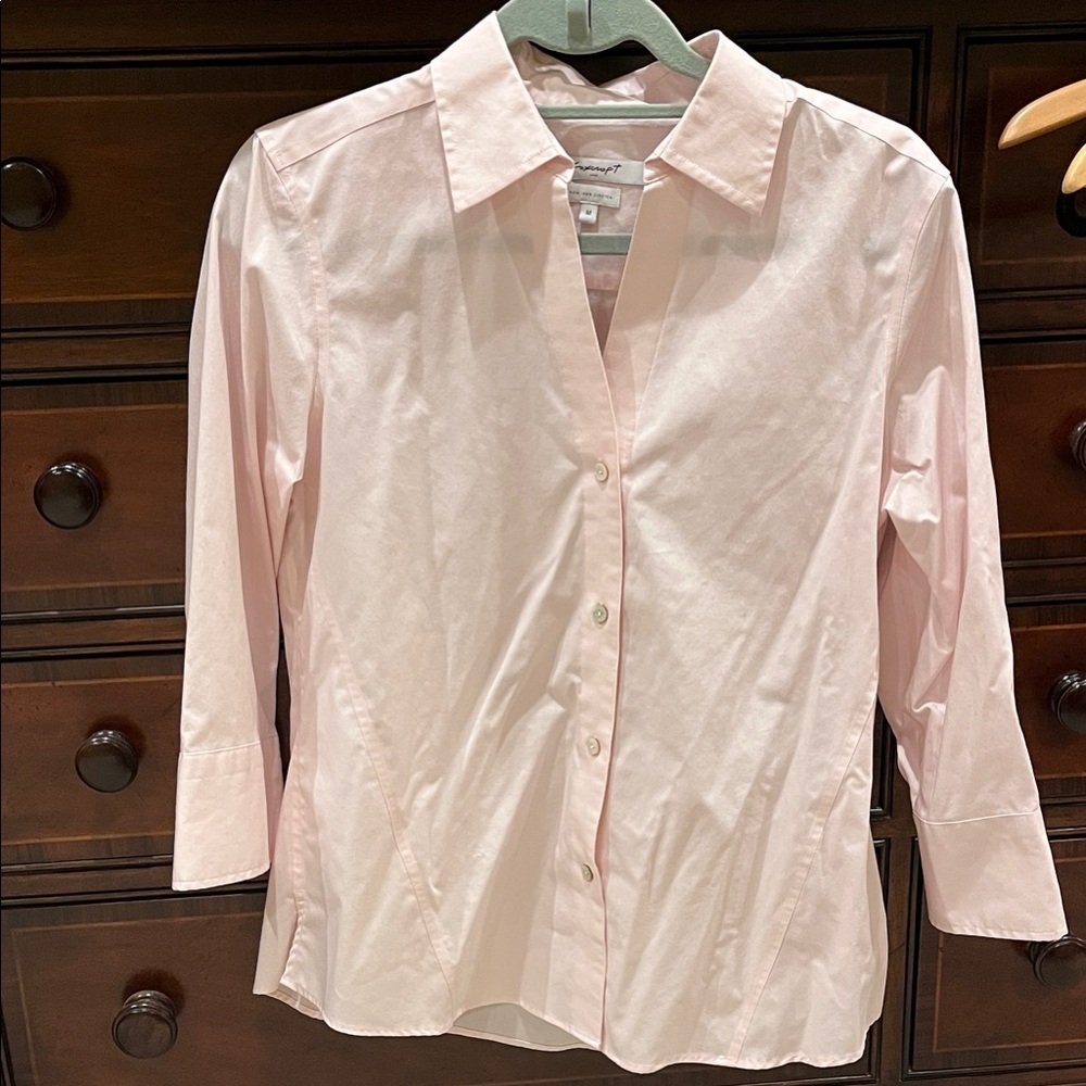 Foxcroft Women's Button Down Shirt - Pink Size M